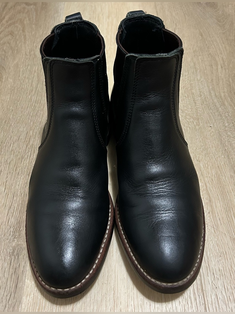 Red Wing Shoes Black Leather Chelsea Ankle Boots
